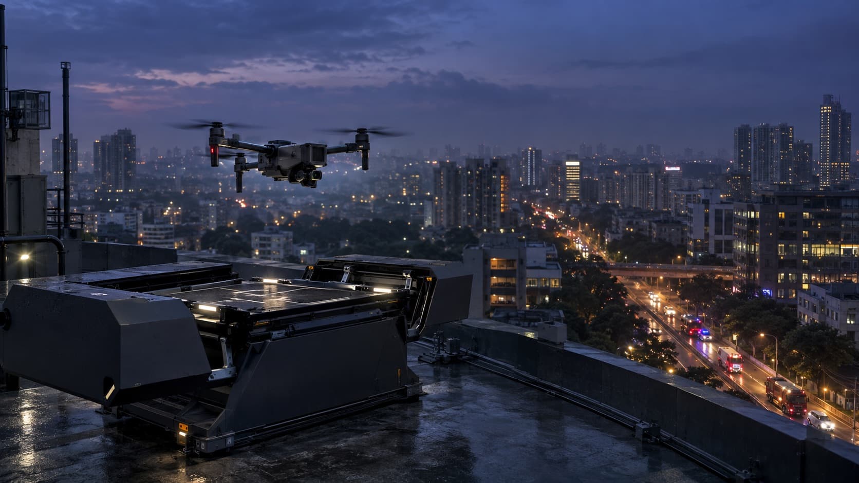 Illustrative visualization of a drone response programme in India